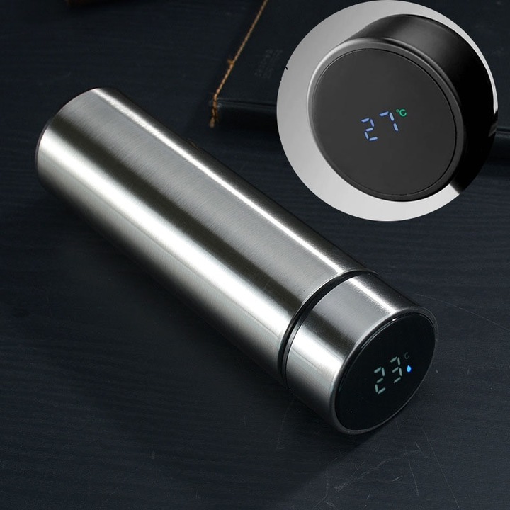 Recipient Termos SMART CUP LED, 500ml, cu afisaj temperatura