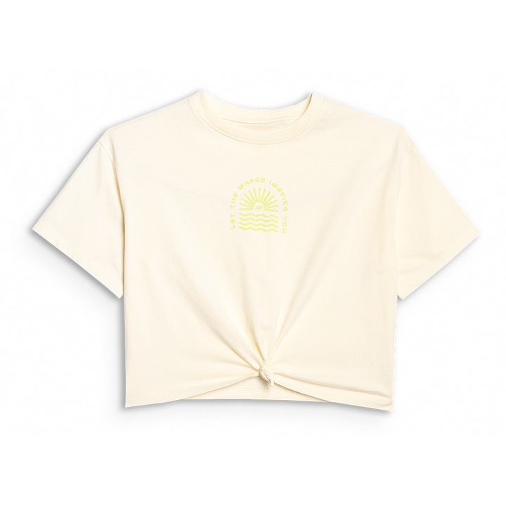 Lány póló, 4F, Túlméretezett, Ecru, 122 cm