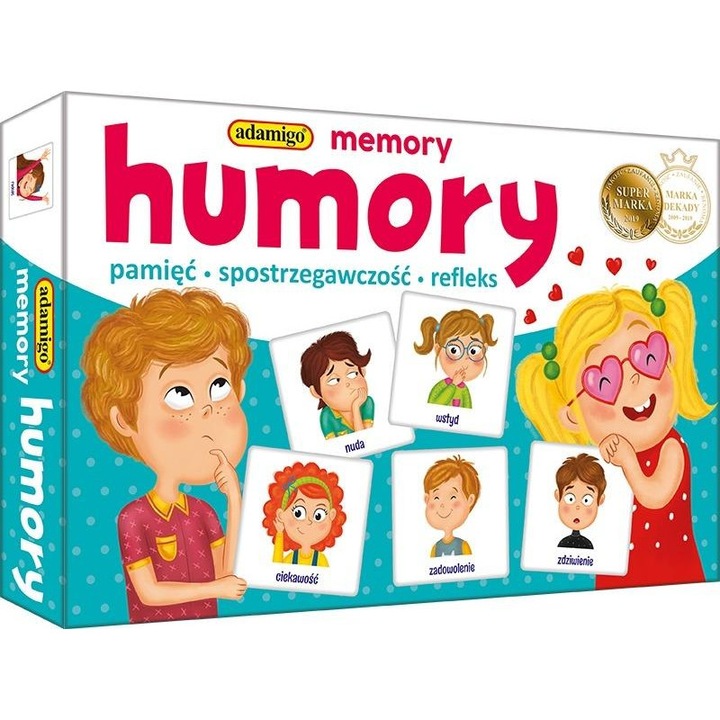 Adamigo Memory Humory memóriajáték, 48 tábla, 2 játékos számára