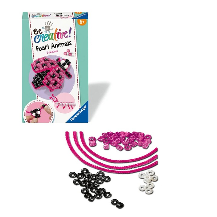 Set BeCreative Ravensburger gargarita si omida, margele colorate, 6 ani+