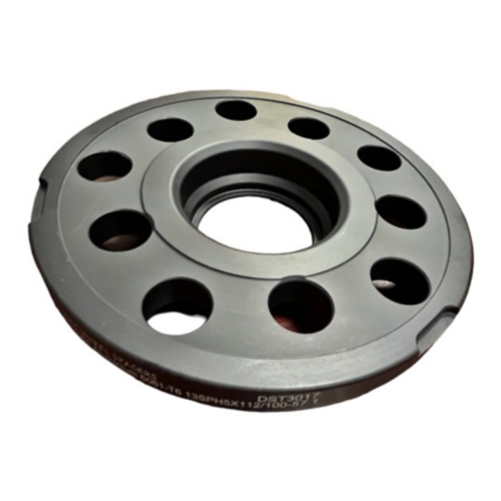 Distantier jante auto idealSTORE Prindere 5x100, 5x112, Grosime 13 mm negru, Centrare 57.1-57.1, rezistent la socuri, uzura si coroziune Aluminiu forjat