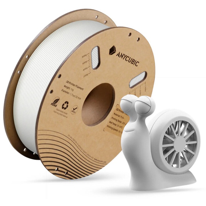 Filament, Anycubic PLA+, Fehér, 3D nyomtatóhoz
