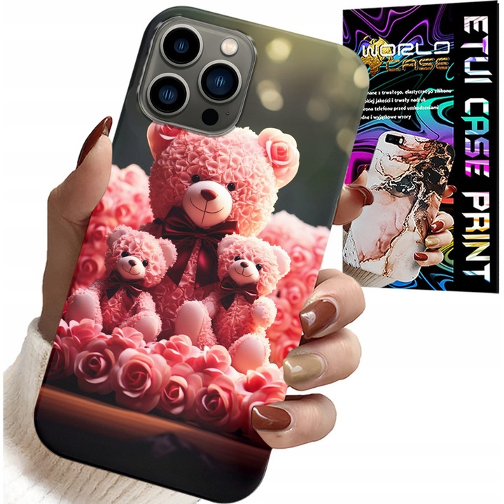 Telefontok, World Case, iPhone 12 Pro Max, rózsaszín, szilikon