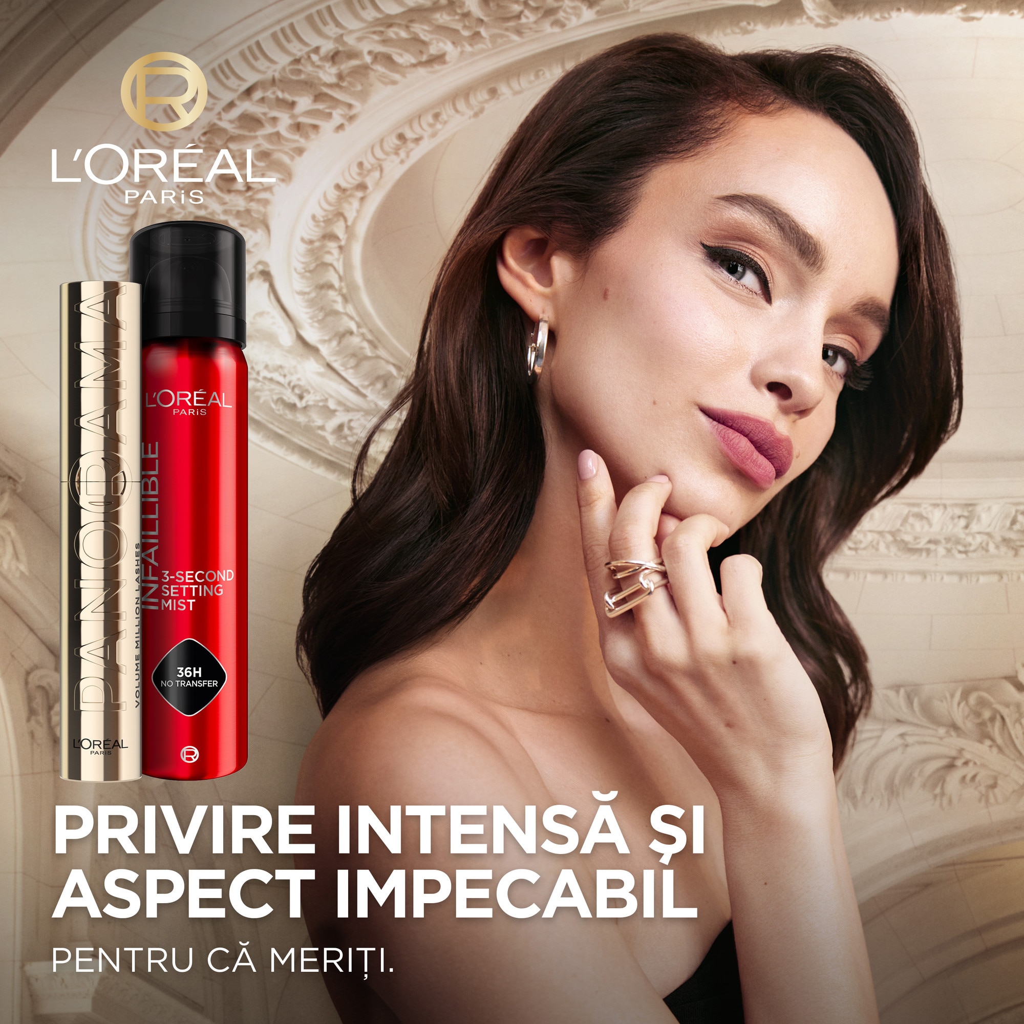 Set cadou machiaj L'Oreal Paris: Spray de fixare rezistent la