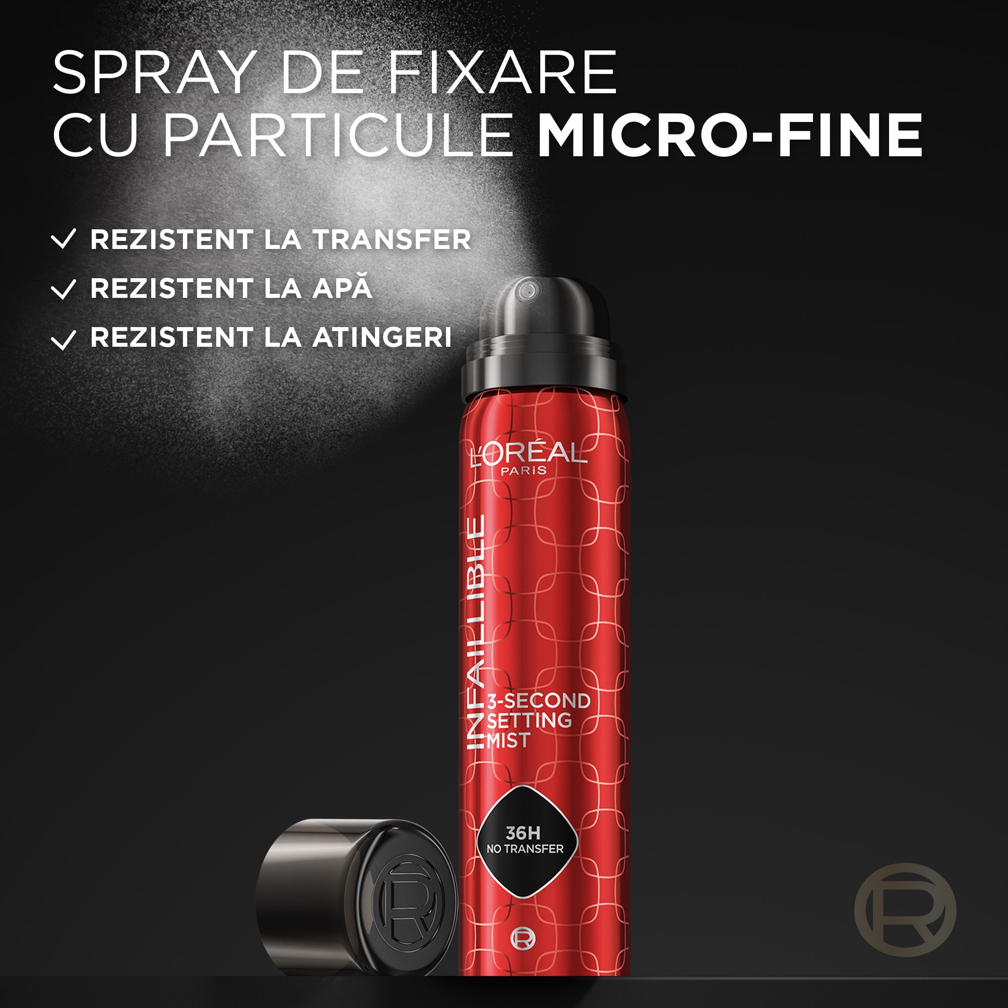 Set cadou machiaj L'Oreal Paris: Spray de fixare rezistent la