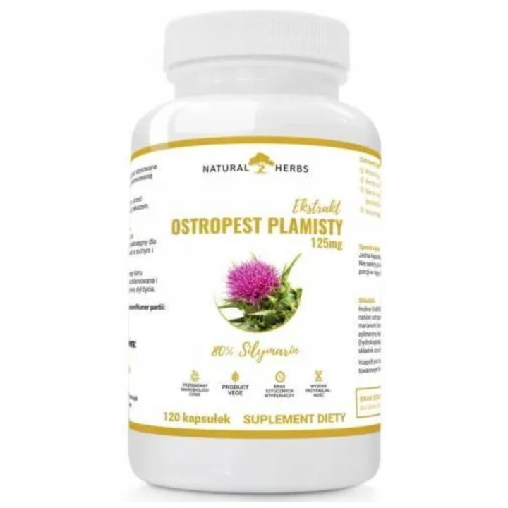 Altopharma Extract de Ostropest Plama 125mg, 120 capsule, cu Sylimarina, Vegan