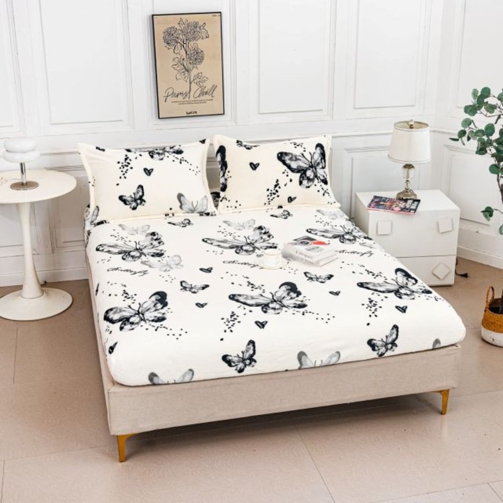 Gumírozott lepedő+2 párnahuzat, 180/200, Casa de Vis Online, HPC-05, cocolino