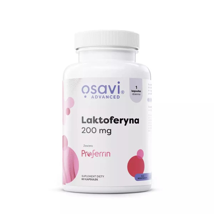 Osavi Lactoferina 200 mg, 60 capsule, continut pur, fara lactoza