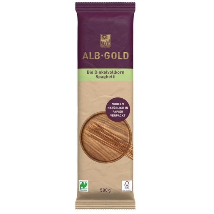 Spaghetti BIO Alb Gold 500g, 8 minute gatire, 100% ingrediente ecologice