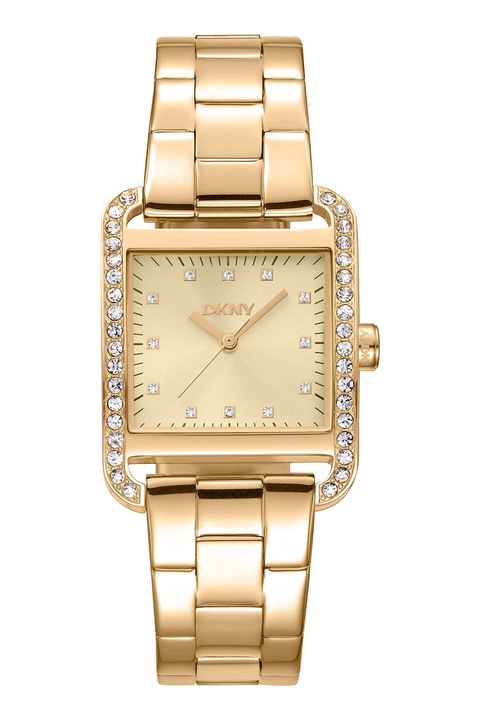 DKNY, City Glitz kristályokkal díszített karóra, Aranyszín
