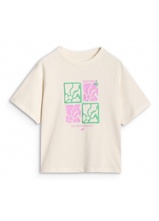 Oversize polo, 4F, pamut, 43795, Ekrü, XS