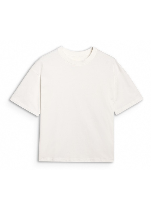 4F túlméretezett póló, 100% pamut, ekrü fehér, Ekrü