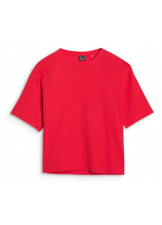 4F Női Póló, Piros, 100% Pamut, Piros