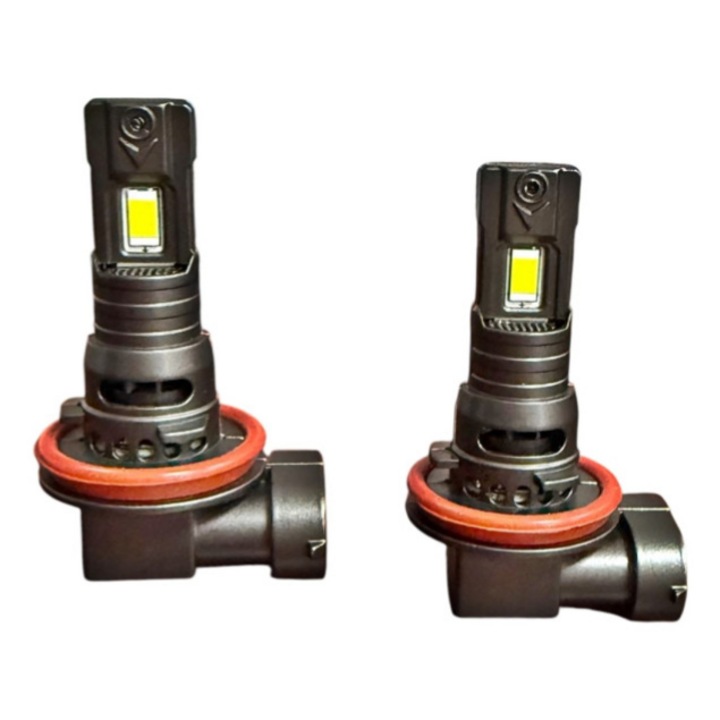 Set 2 becuri LED auto H11 3936lm 6500K alb rece Canbus 12V, Diode CSP