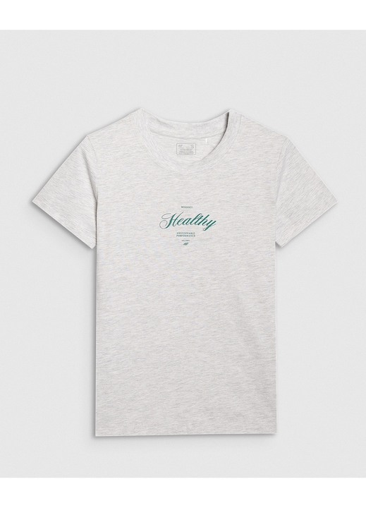 4F világosszürke pamut póló, Világosszürke