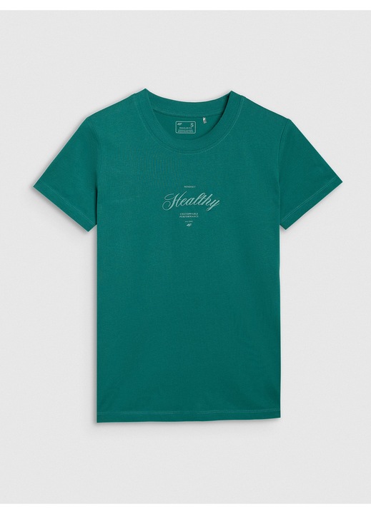 4F póló, azúrkék, pamut, Zöld, XS