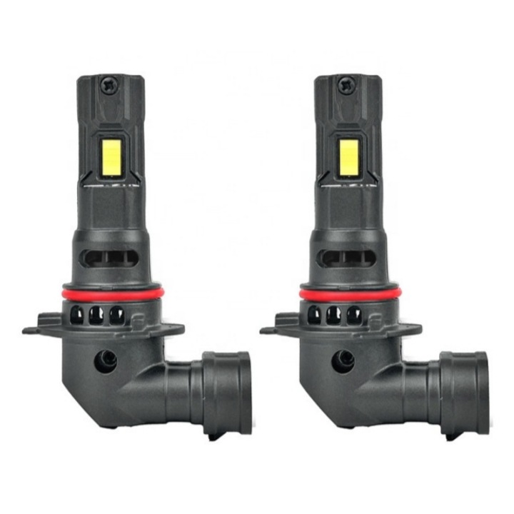 Set 2 bucati Bec LED auto idealSTORE H4 3936lm 6500K alb rece Canbus 12V, Diode CSP