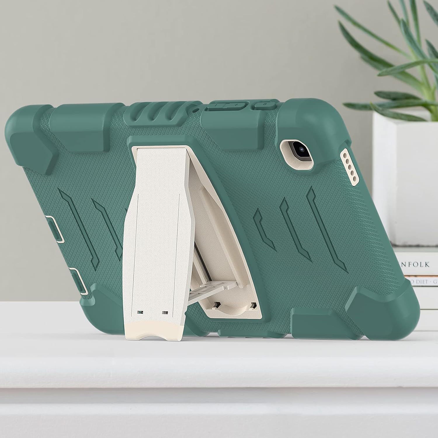 Husa, Sigloo, pentru Samsung Galaxy Tab A7 Lite, protecție 360, suport integrat, verde