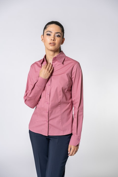 Hermosa, Camasa slim fit Kelly, Roz prafuit
