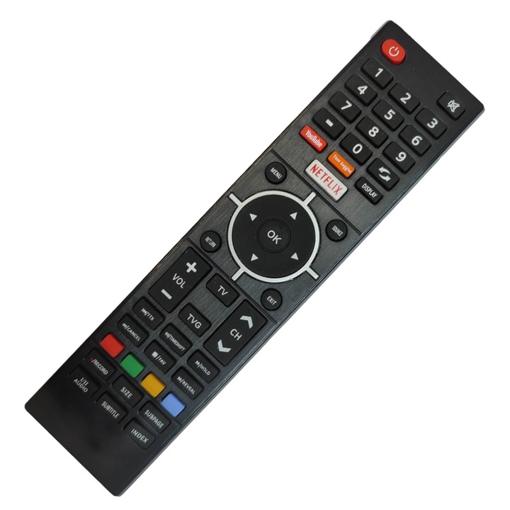 Telecomandă compatibilă Allview, cu butoane dedicate YouTube și Netflix, 50ATS5100-UN