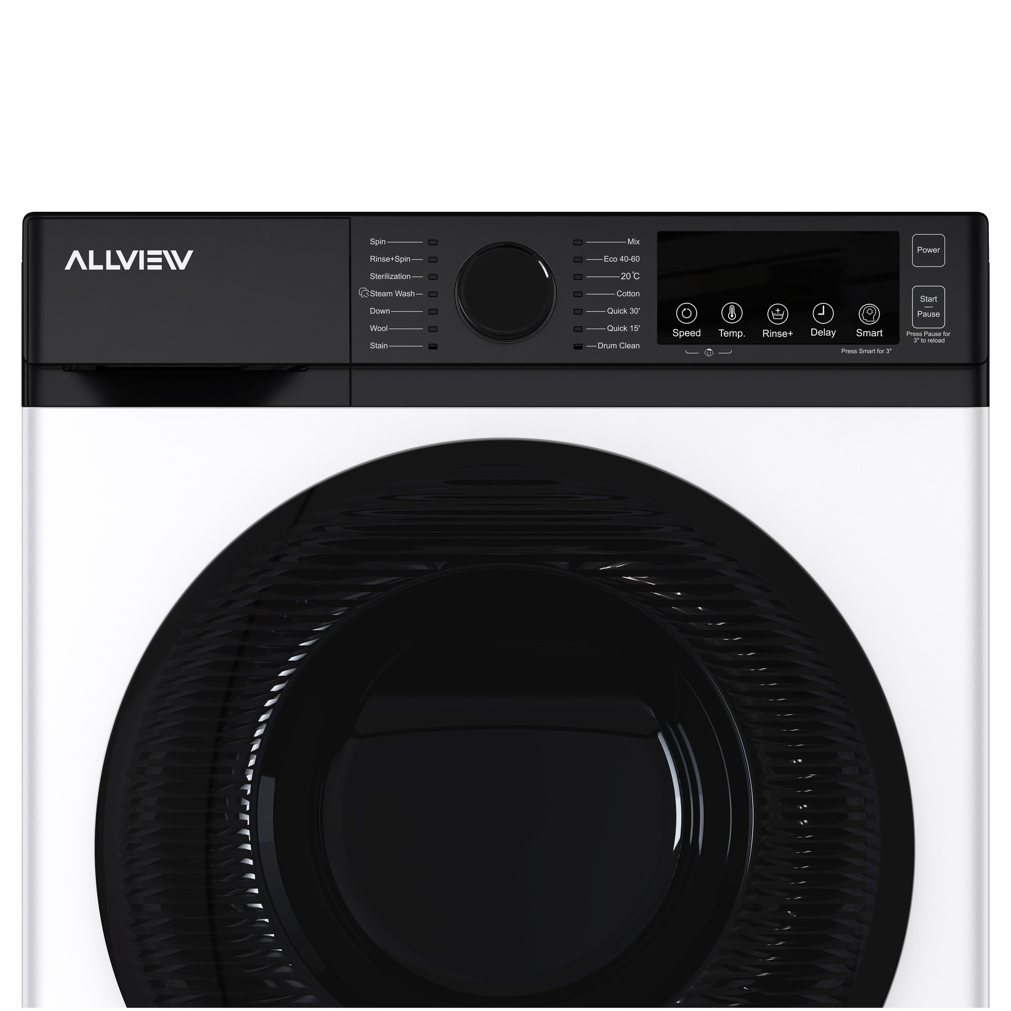 Masina de spalat rufe Allview Sensy W800, 8 KG, motor Inverter, 1200 RPM, design SLIM, Smart One Touch AI, Display LED