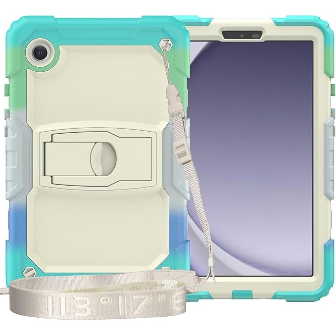 Husa Shockproof Armor pentru Samsung Galaxy Tab A7 Lite(SM-T220/T225), 8.7", Sigloo, stand Built-in, Protectie 360, albastru deschis