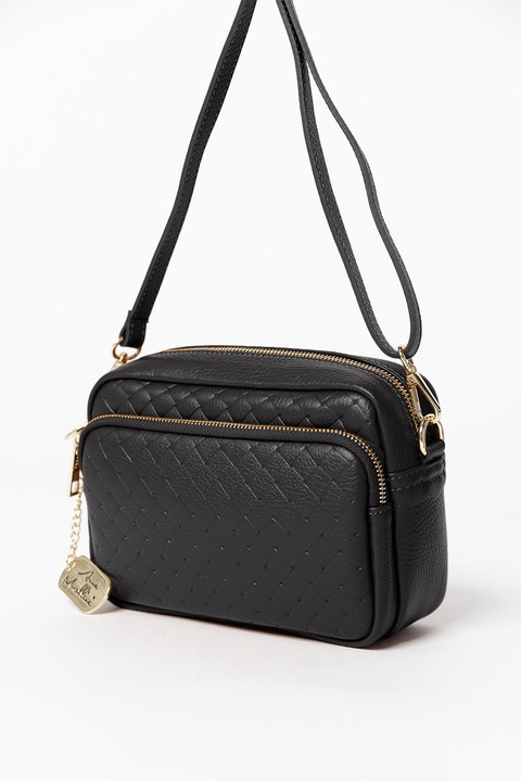 Anna Morellini, Geanta crossbody de piele Tabita, Negru