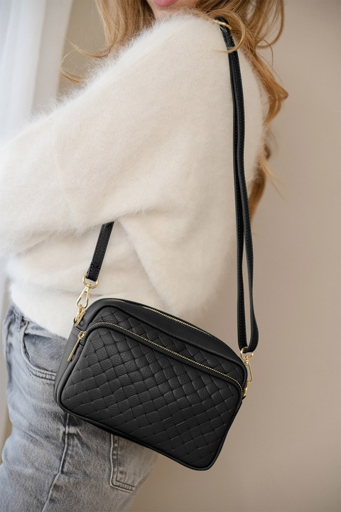 Anna Morellini, Geanta crossbody de piele Tabita, Negru