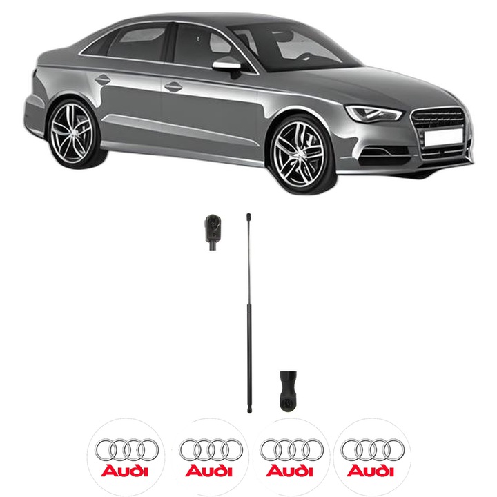 Amortizor capota pentru AUDI A3 Limousine (8VS, 8VM) din 2013-2020, KROSNO, 4 stickere auto AUDI
