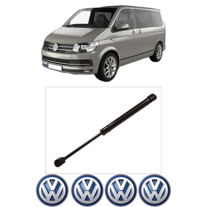 Amortizor capota pentru Volkswagen TRANSPORTER T5 Bus (7HB, 7HJ, 7EB, 7EJ) din 2003-2015, KROSNO, 4 stickere auto Volkswagen