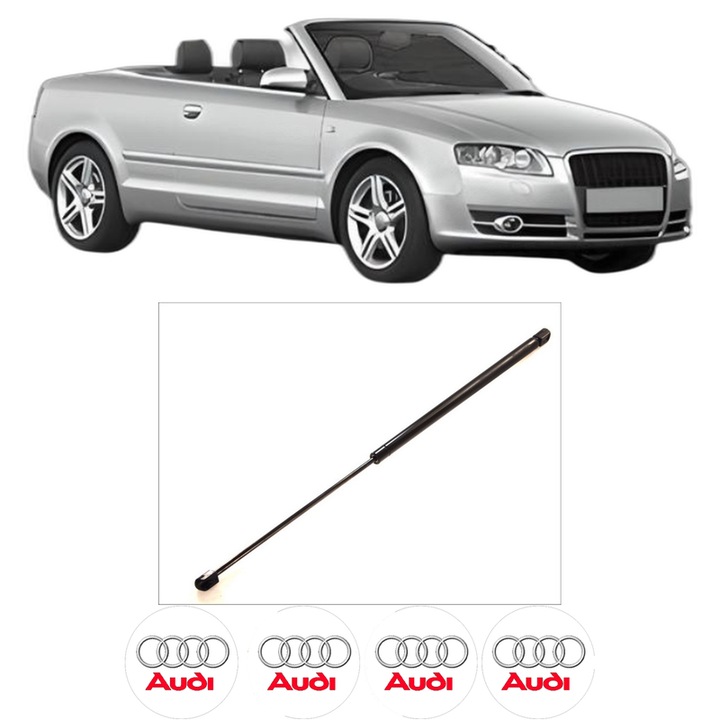 Amortizor capota pentru AUDI A4 B6 Convertible (8H7) din 2002-2005, KROSNO, 4 stickere auto AUDI