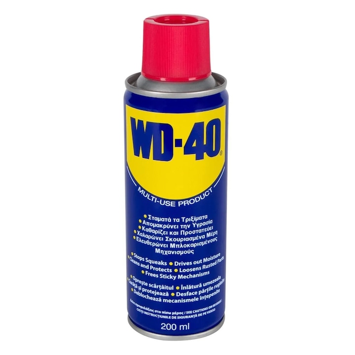 Spray Anti Rugina WD-40 200ml, Solutie Rapida si Eficienta, Protectie Indelungata, Formula Non-Toxica, Ideal pentru Usi si Unelte