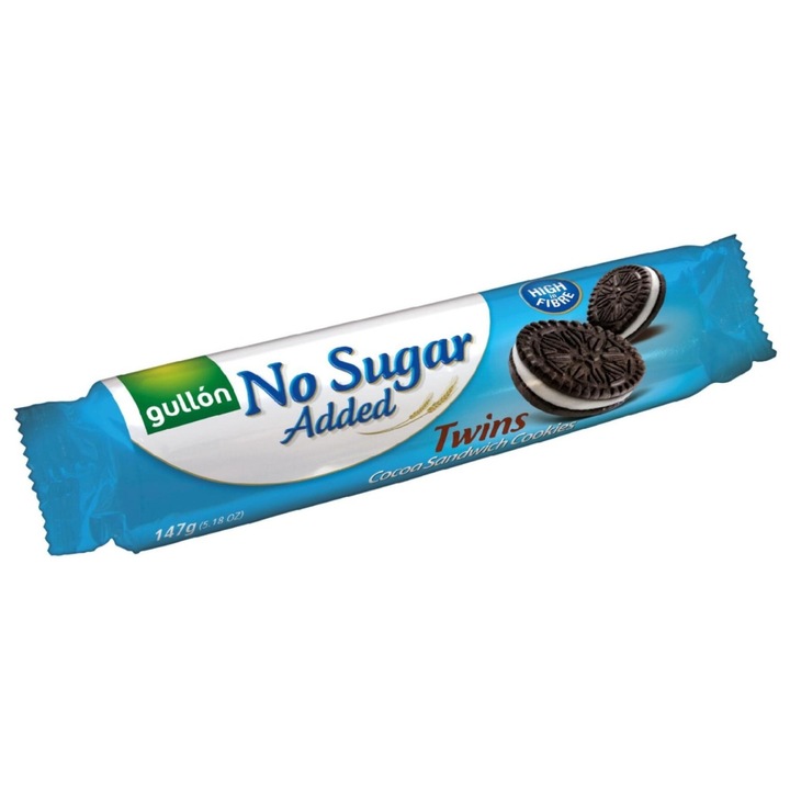 Biscuiti, Gullon, fara adaos de zahar, 147 g, gust de cacao
