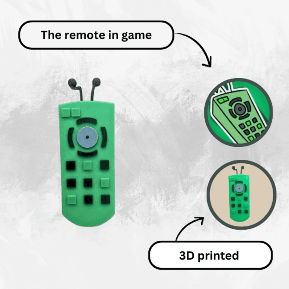Figurină Vee Remote, Lulu's Prints, Dandy's World, verde, 100x37x7