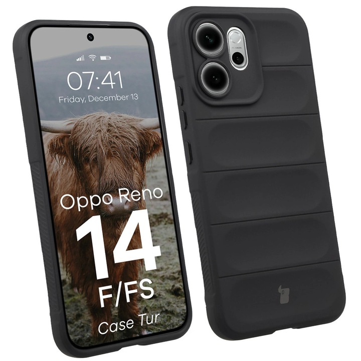 Husa, Bizon Case Tur pentru Oppo Reno 14 F / 14 FS, negru