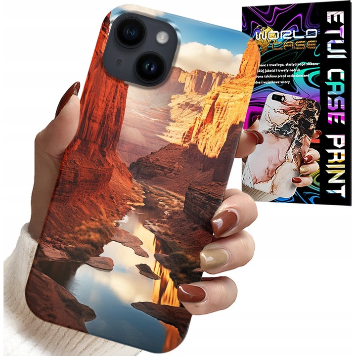 Husa pentru iPhone 13, World Case, Desert design, szilikon, színes nyomtatás