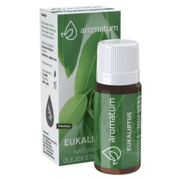Ulei esential natural de eucalipt Aromatum 12 ml, aroma intensa, utilizare in difuzoare, cu pipeta