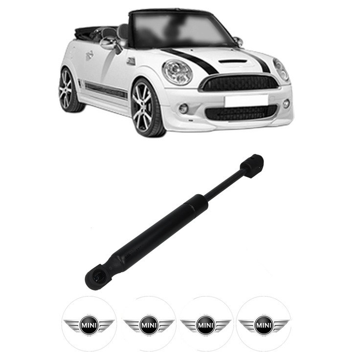 Amortizor capota pentru MINI MINI Convertible (R57) din 2008-2015, KROSNO, 4 stickere auto MINI