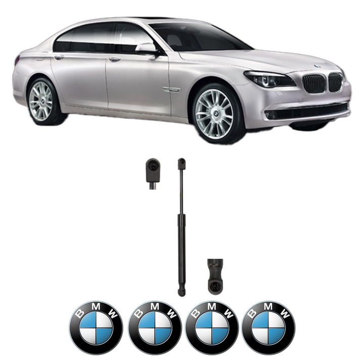 Amortizor capota pentru BMW Seria 7 (F01, F02, F03, F04) din 2008-2015, KROSNO, 4 stickere auto BMW