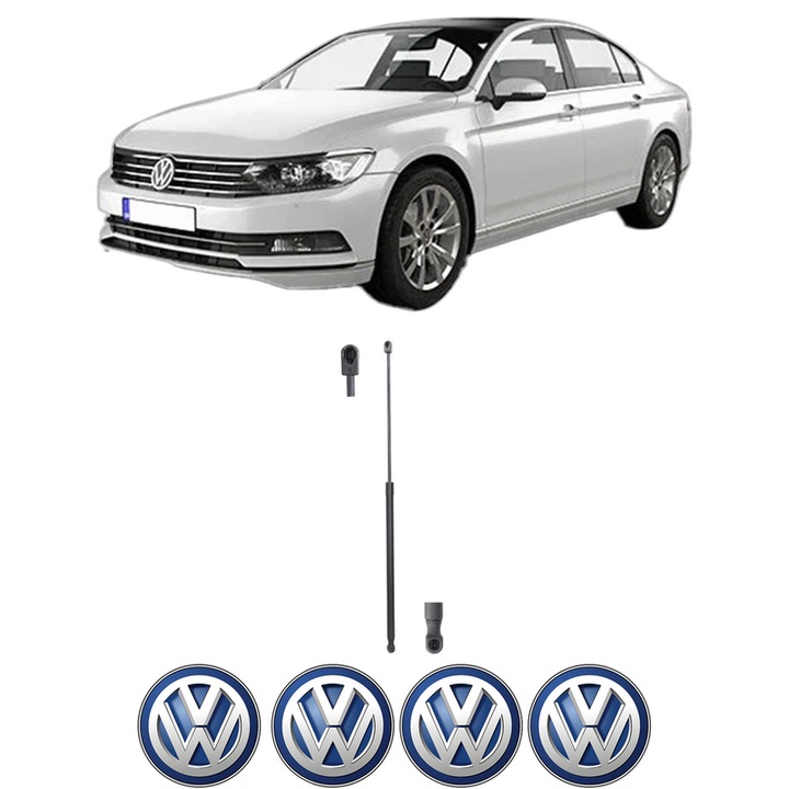 Motorháztető teleszkóp Volkswagen PASSAT B8 (3G2, CB2) 2014-2024, KROSNO, 4 db Volkswagen autós matrica