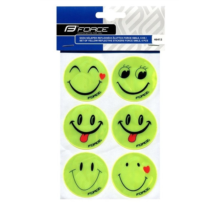Force Smile fényvisszaverő matricaszett, 6 darab