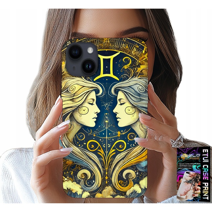 iPhone 14 Plus tok, World Case, csillagjegy, szilikon, többszínű