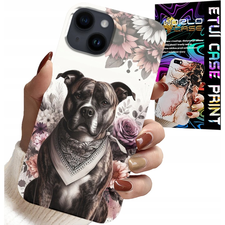 Telefontok, World Case, iPhone 14 Plus, gumi, színes nyomtatás