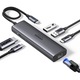 Adaptor HUB UGREEN 6-in-1, 1 x USB-C 100W, 2 x USB 3.2, 1 x HDMI 4K 60Hz, 1 x RJ45 Gigabit, USB-C 3.2, Aluminiu – Gri