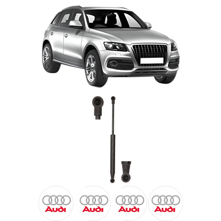 Amortizor capota pentru AUDI Q5 (8RB) din 2008-2017, KROSNO, 4 stickere auto AUDI
