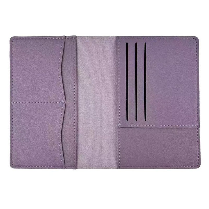 Husa pasaport piele PU, capacitate mare, multifunctionala, multiple sloturi carduri, organizator documente, portofel calatorie