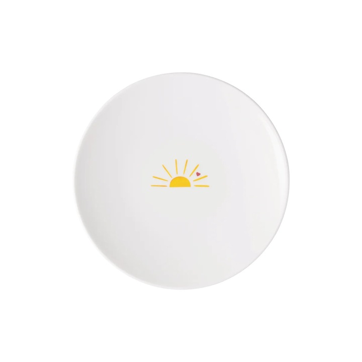 Farfurie mic dejun cu motiv raza de soare With Love