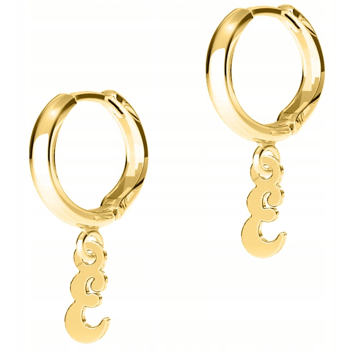 Ezust Talizman, Larezo, Aranyozott 925-os Ezust, Tokeletes Ajandek Otlet, Dekorativ Dobozzal, Leverback Zarrendszer, 0.3 g, Aranyszín, 0.9 CM