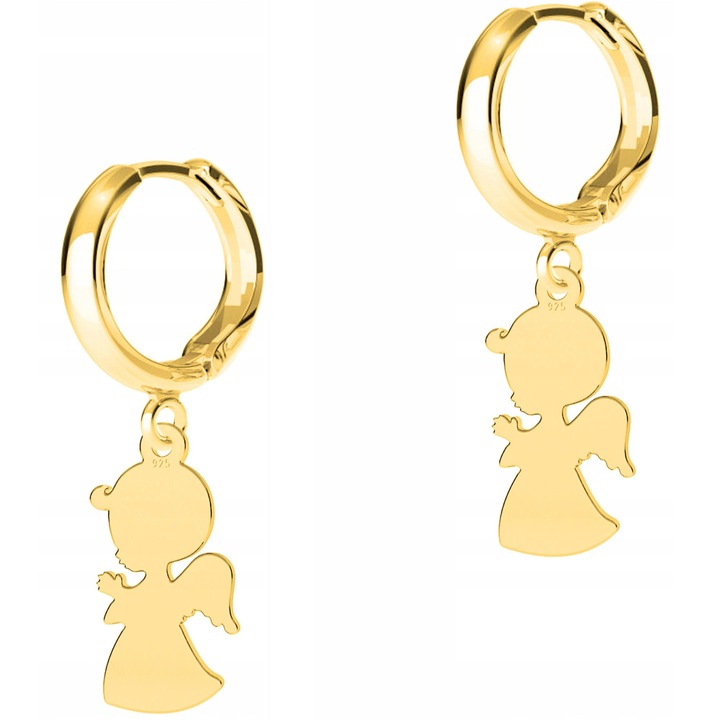 Ezüst Talizmán, Larezo, 100% 925-ös aranyozott ezüst, Tökéletes Ajándék Ötlet, Díszdobozzal, Leverback Zárrendszer, 0.3 g, 1.7 cm, Arany