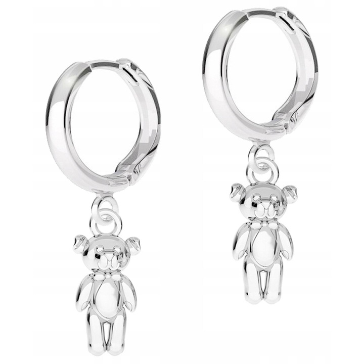 Talisman Din Argint, Larezo, 100% Argint 925, Idee de Cadou Perfecta, Cu Cutie Decorativa, Sistem de Inchidere Leverback, 0.3 g, 1.5 cm, Argintiu